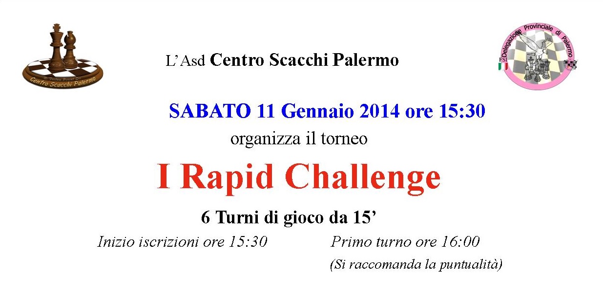Testata Torneo I RAPID CHALLENGE