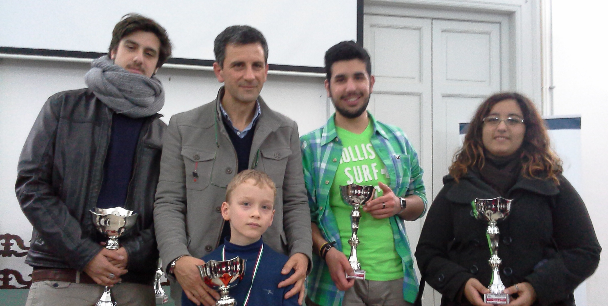 Alcuni ragazzi premiati del Centro Scacchi